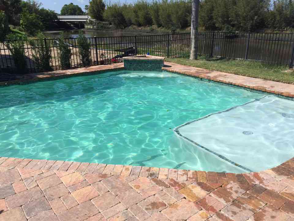 custom pool and pavers completed in st augustine