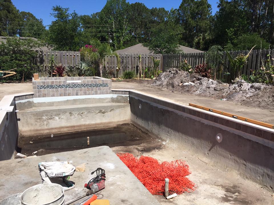 Installing travertine coping