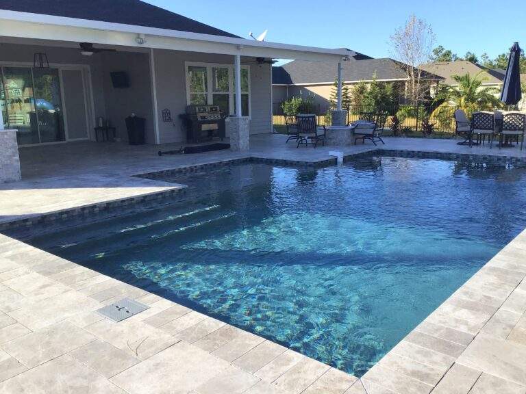 Benefits of Travertine Pavers Over Concrete Pool Decks