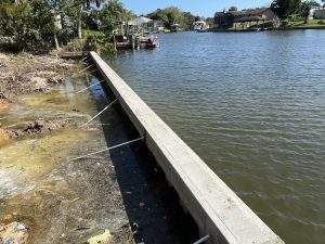 New seawall construction in Palm Coast