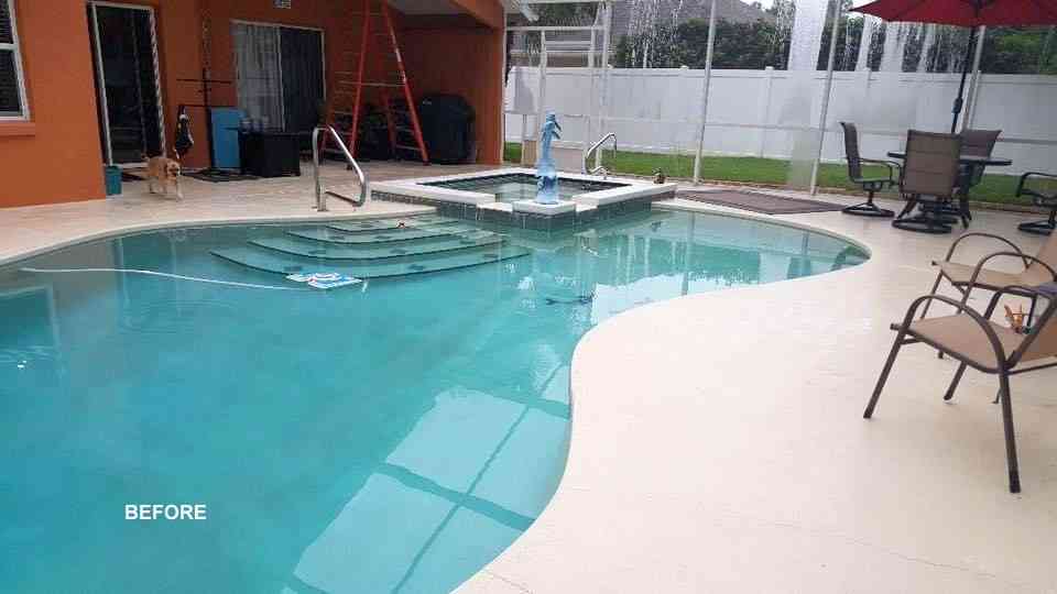 Existing pool in Palm Coast prior to remodel