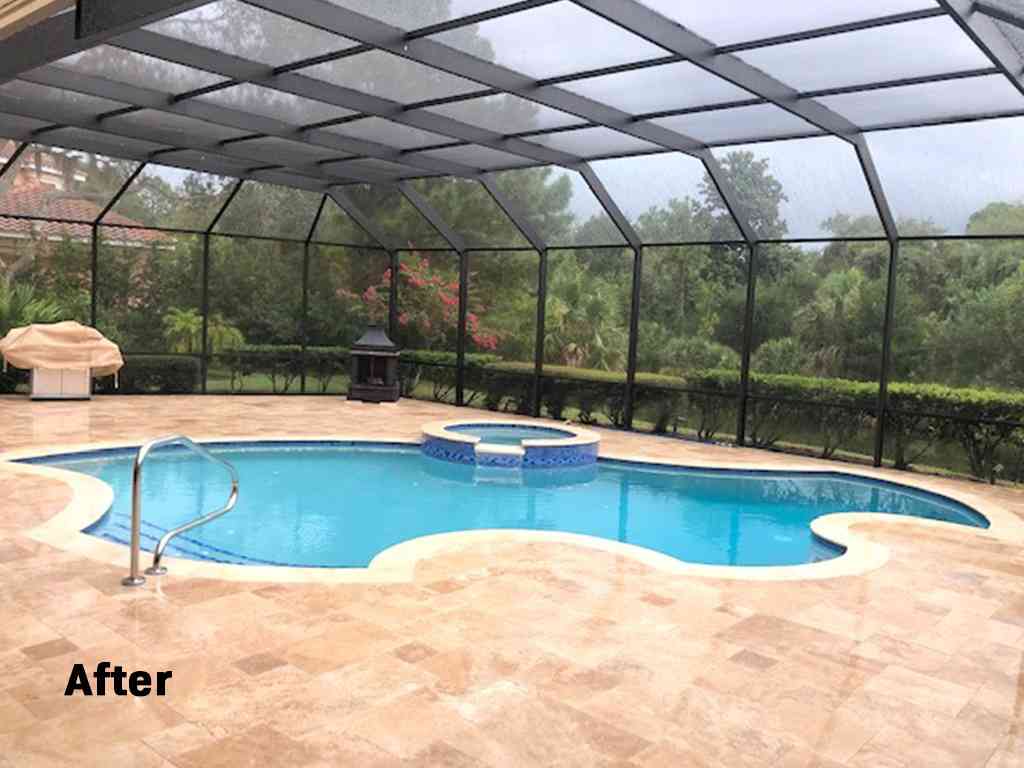 Palm Coast pool after remodel