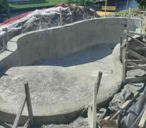 Gunite pool shell in Palm Coast