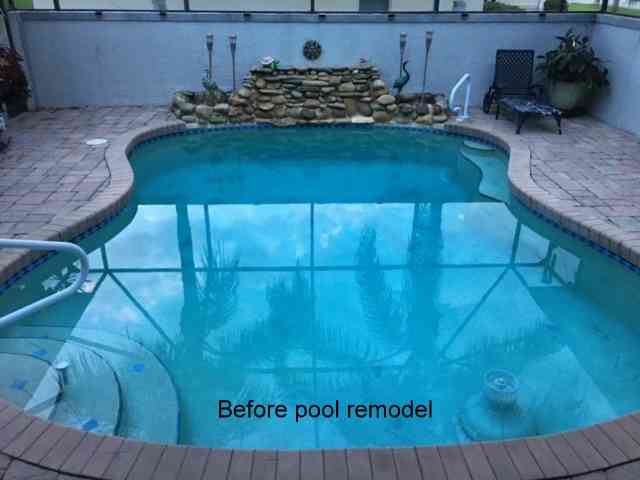 Pool in Palm Coast prior to remodel.