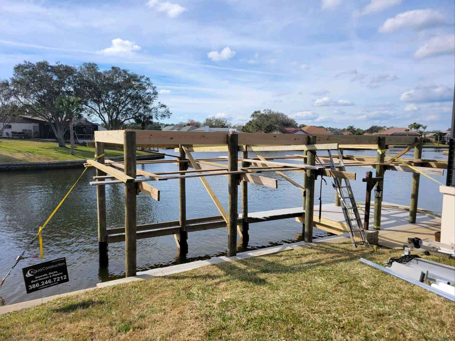 New Boat House Construction in the C Section of Palm Coast