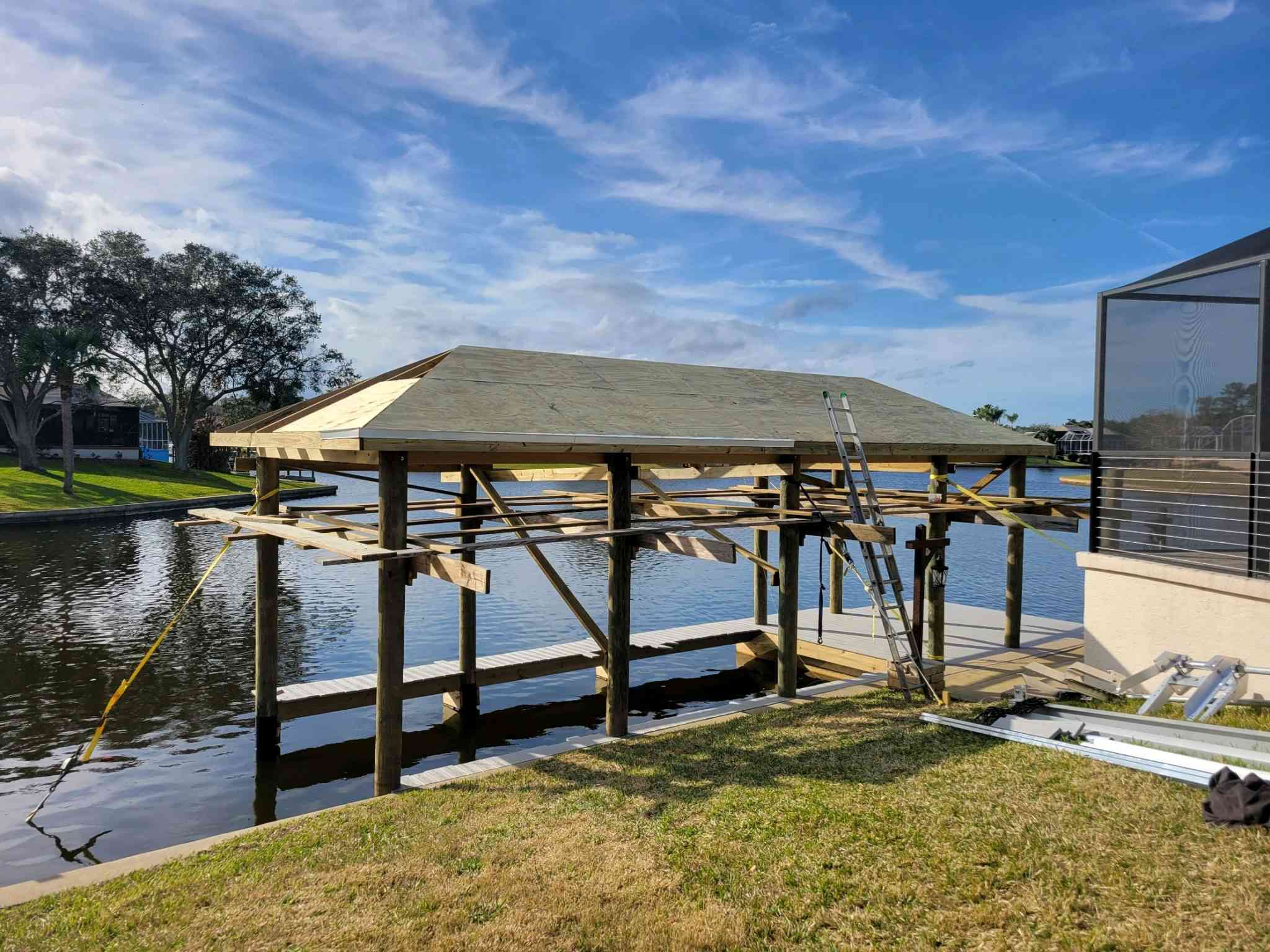 New Boat House Construction in the C Section of Palm Coast