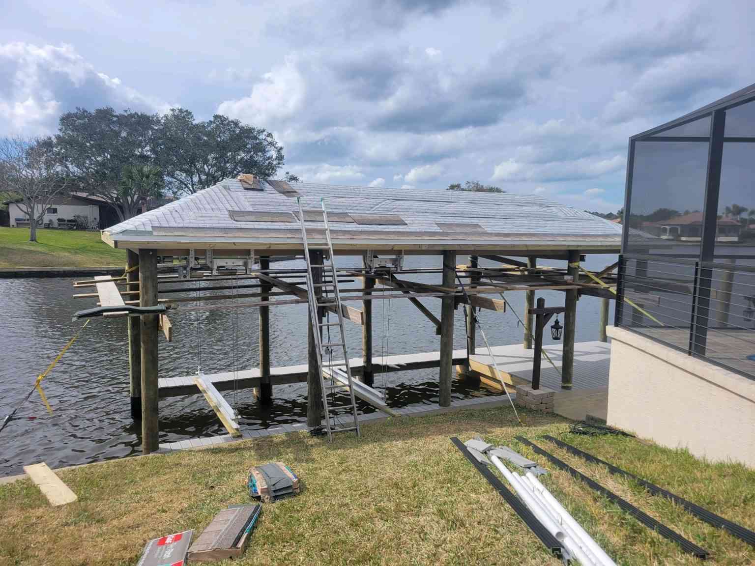 New Boat House Construction in the C Section of Palm Coast
