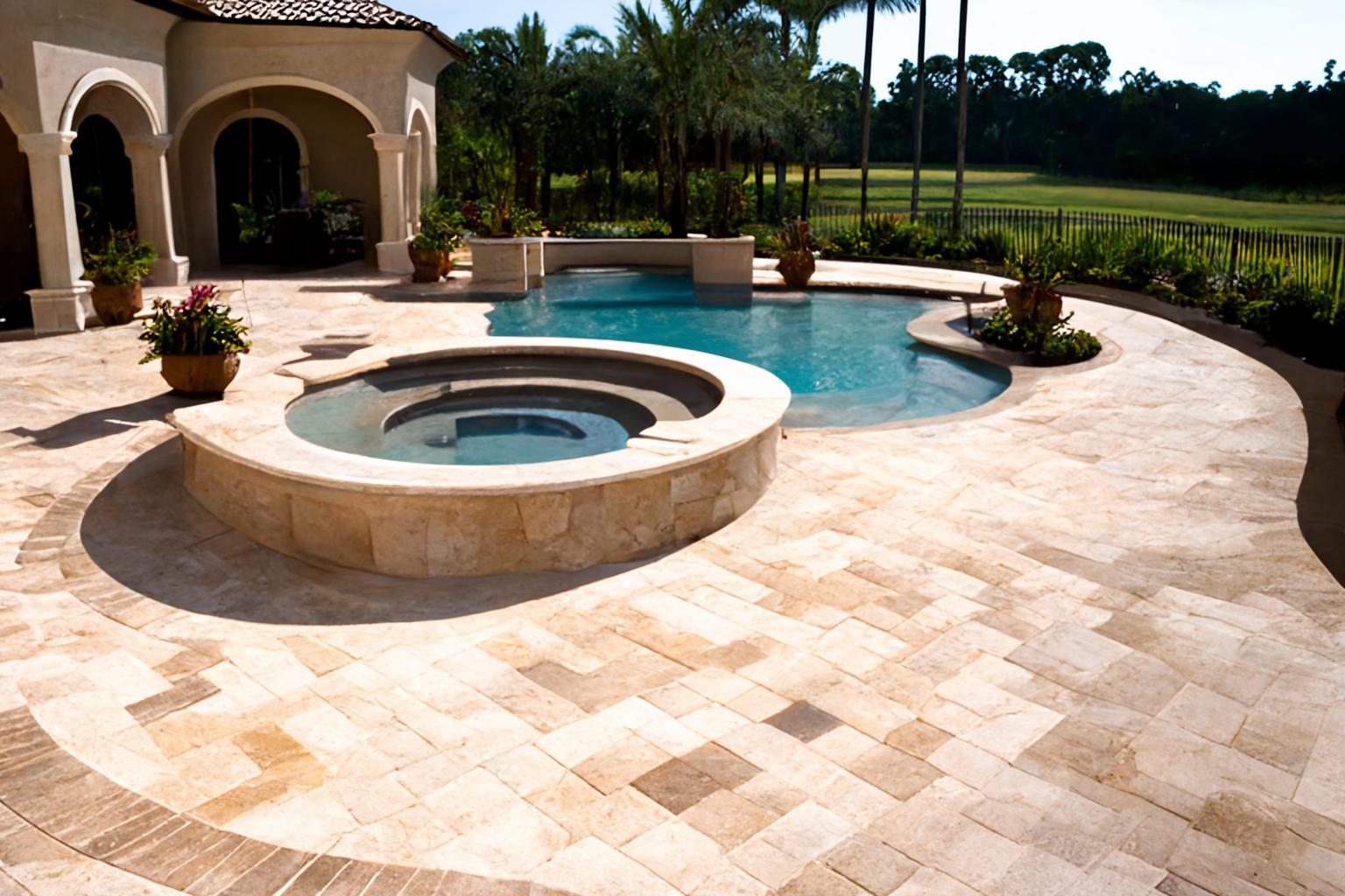 Custom pool and spa in Palm Coast Florida