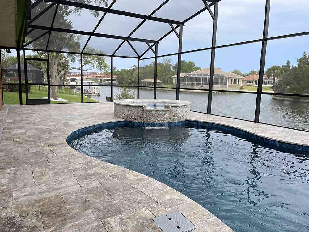 custom pool and spa construction in Palm Coast