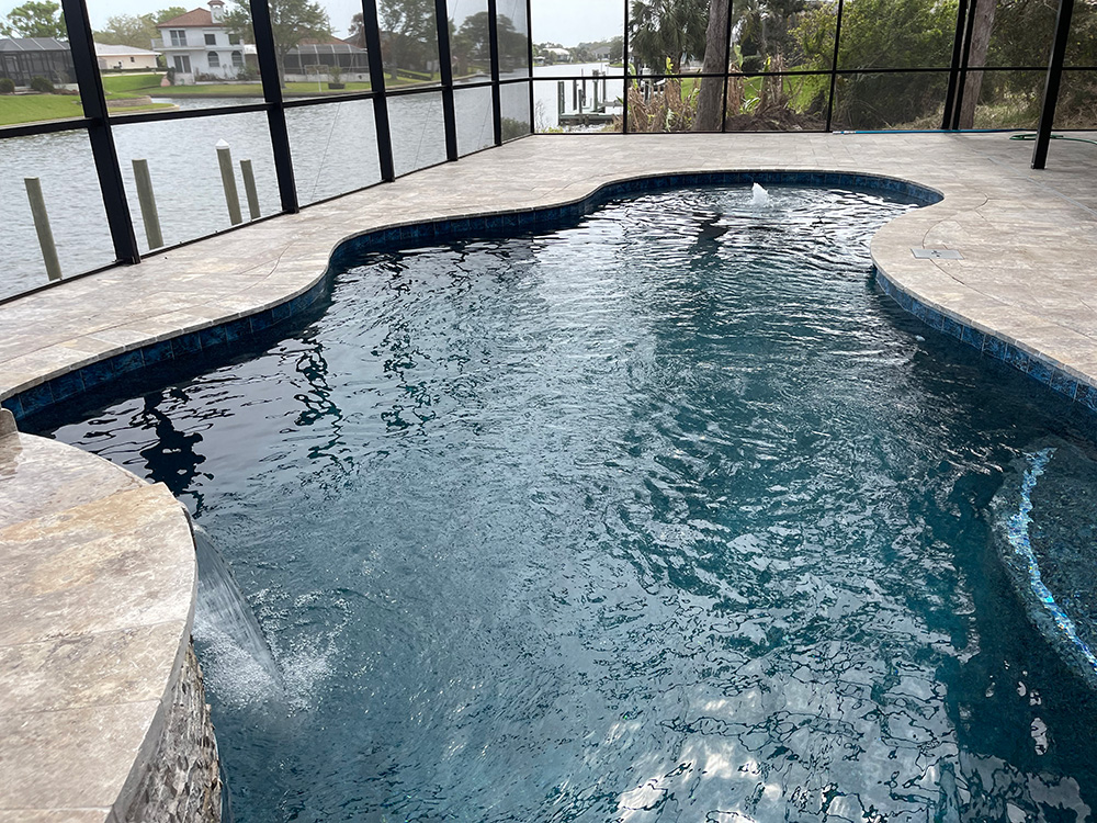 custom pool and spa construction in Palm Coast