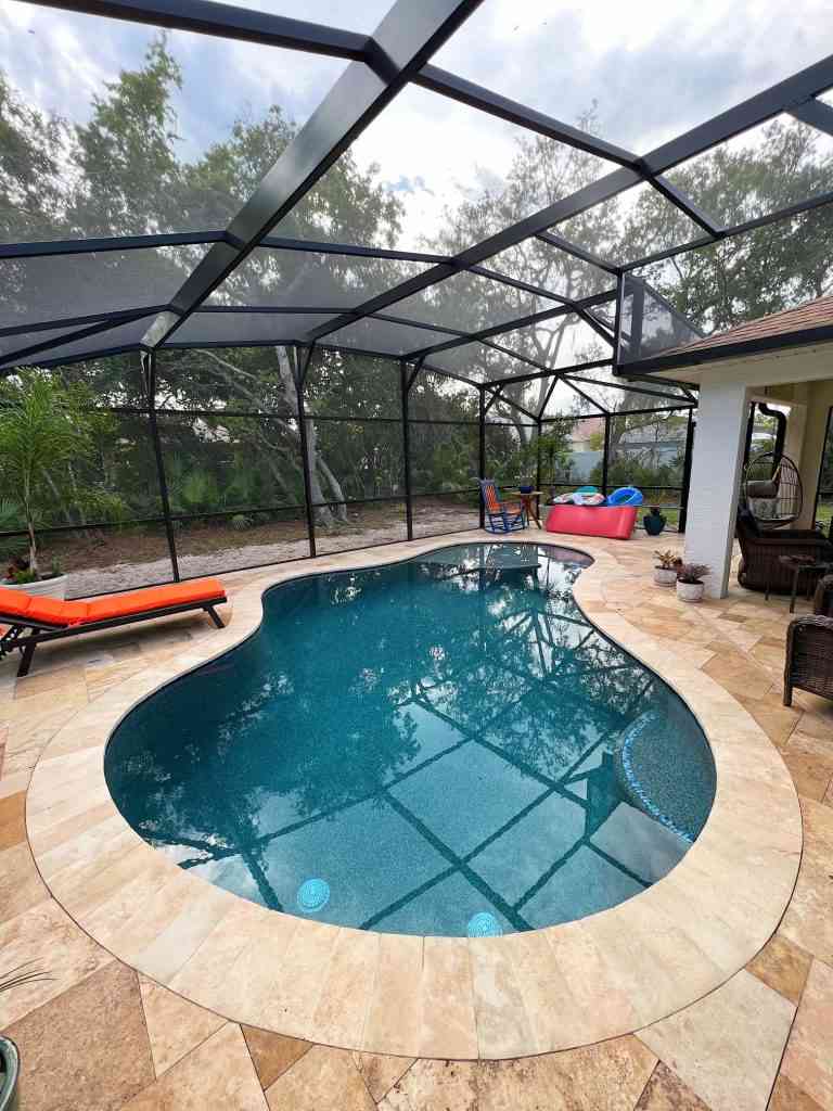 Freeform custom pool build in Palm Coast