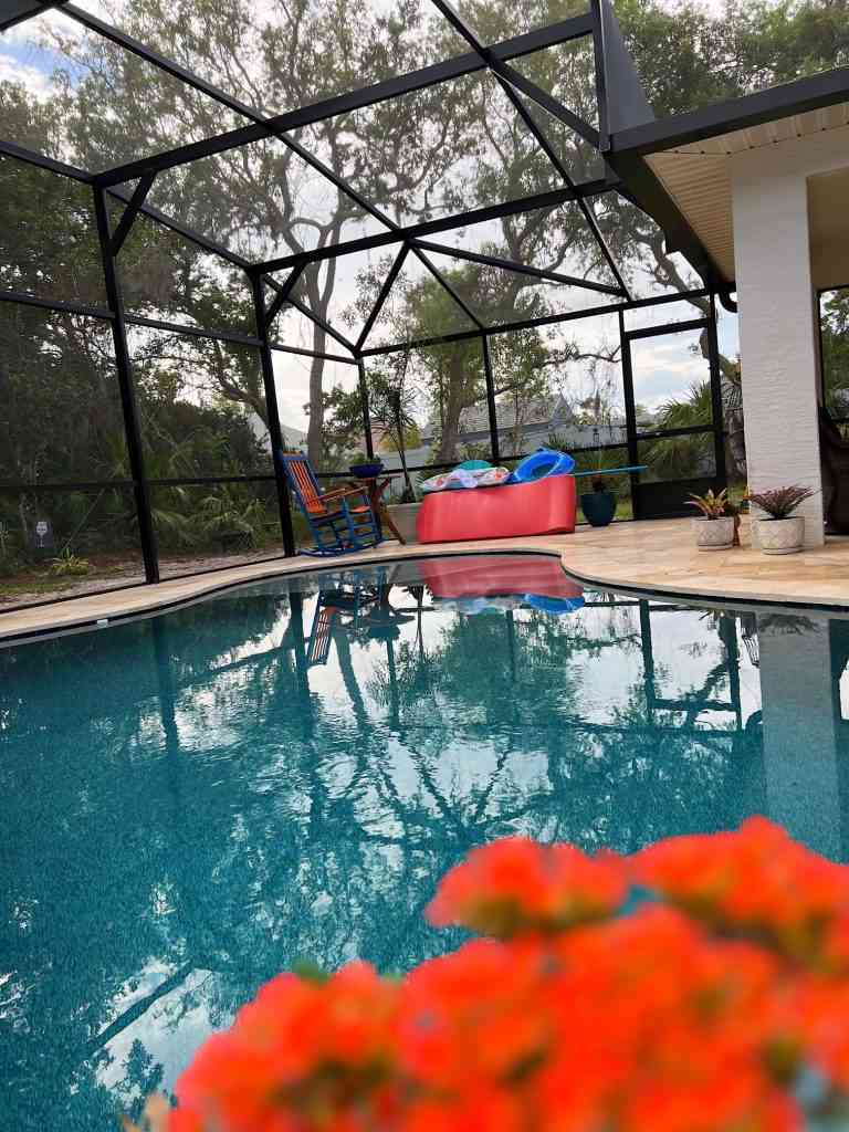 Freeform custom pool build in Palm Coast