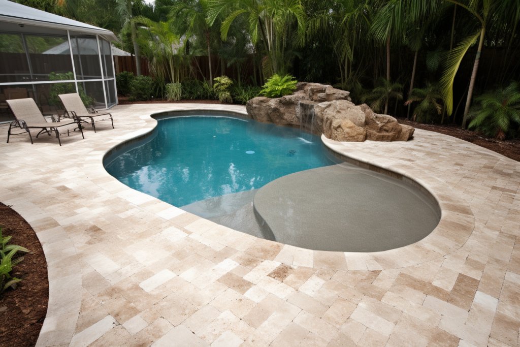 Small freeform inground pool in Palm Coast
