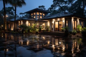 Home in Palm Coast on a rainy day