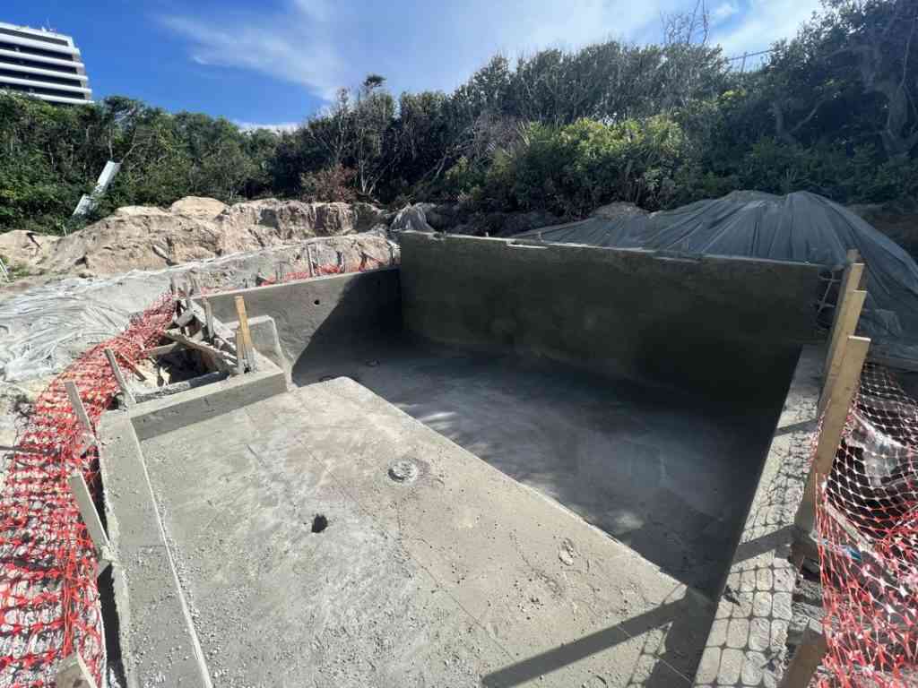 gunite pool shell for new custom inground pool
