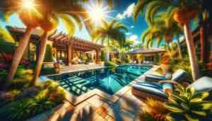 Beautiful inground pool of Florida home