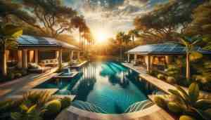 luxurious eco-friendly gunite swimming pool in Florida