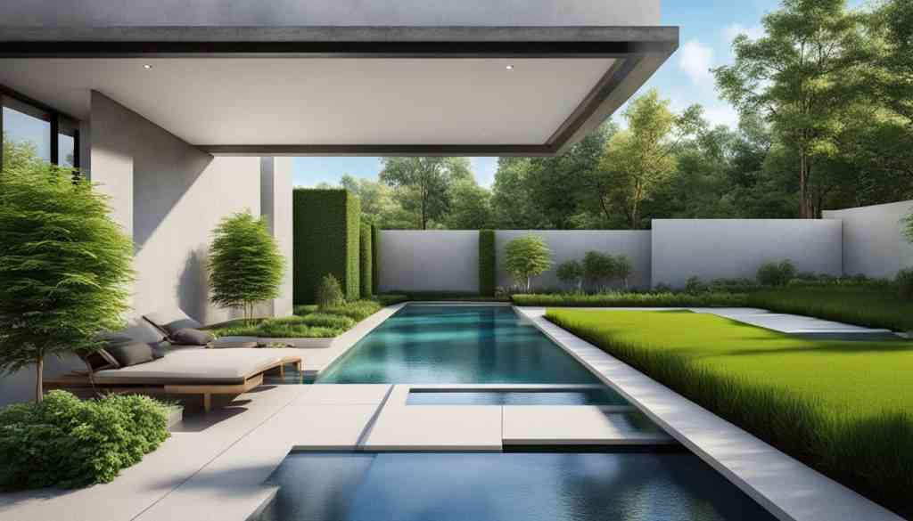 rectangular gunite pool and spa in Palm Coast