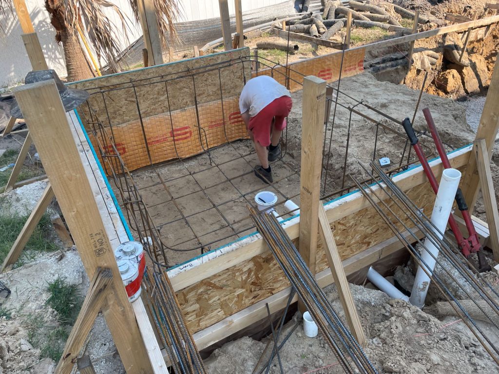 steel rebar framing