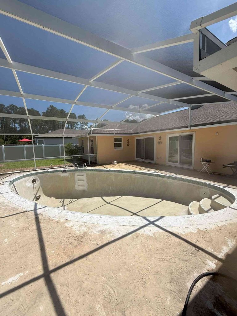 waterline tile installation for new pool remodel in Palm Coast