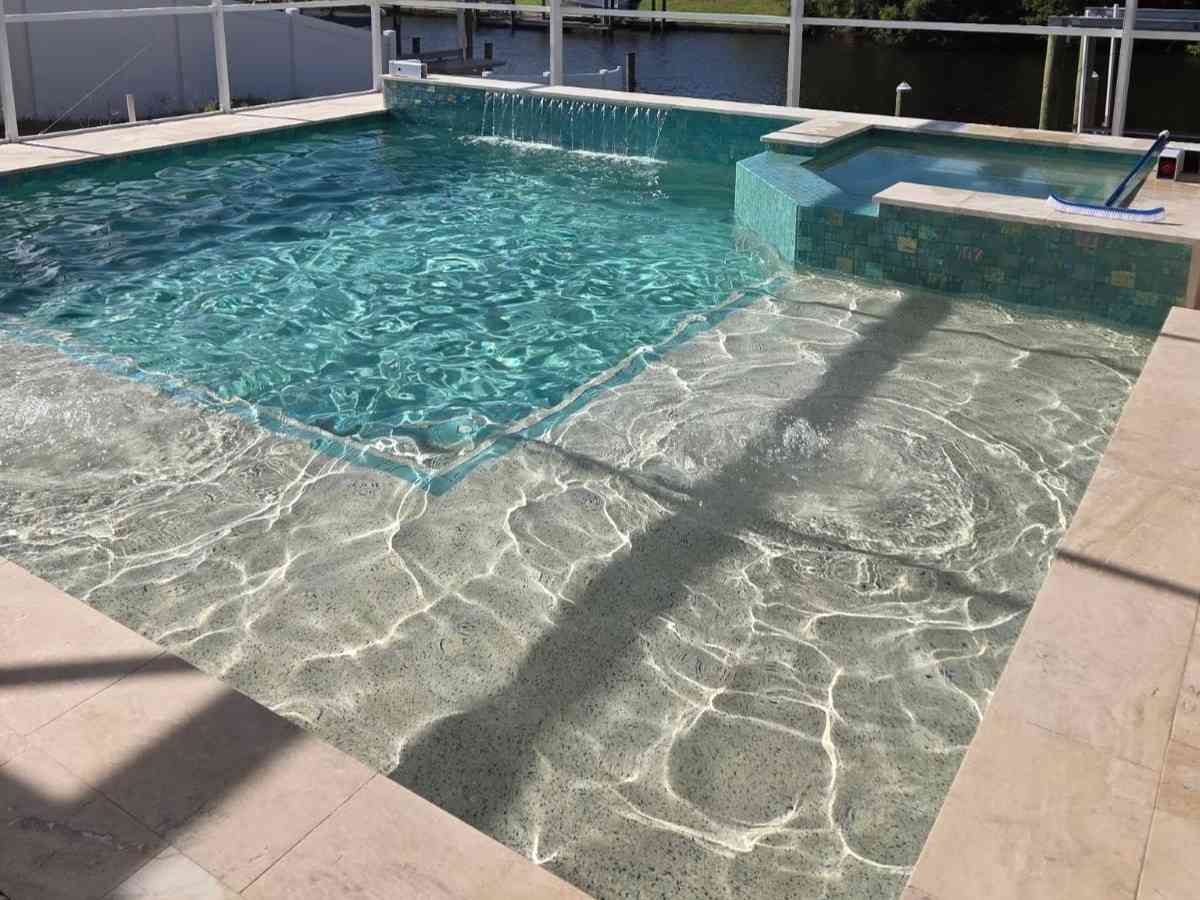 Palm Coast custom waterfront pool and spa construction