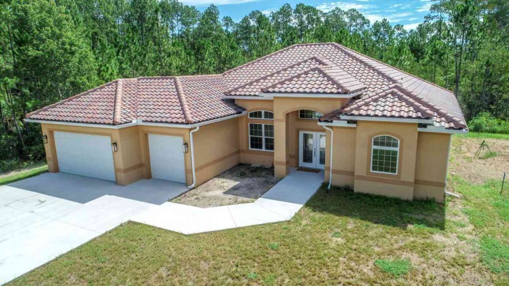 Palm Coast new home construction tile roof installation