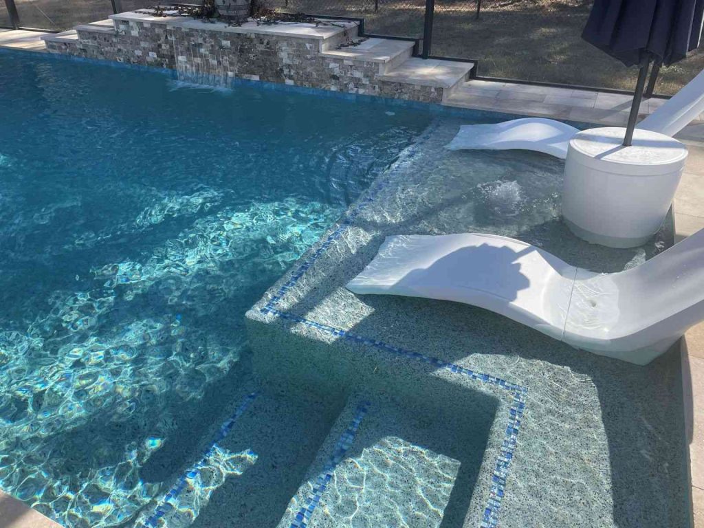 Sun shelf for new pool construction in Palm Coast L section