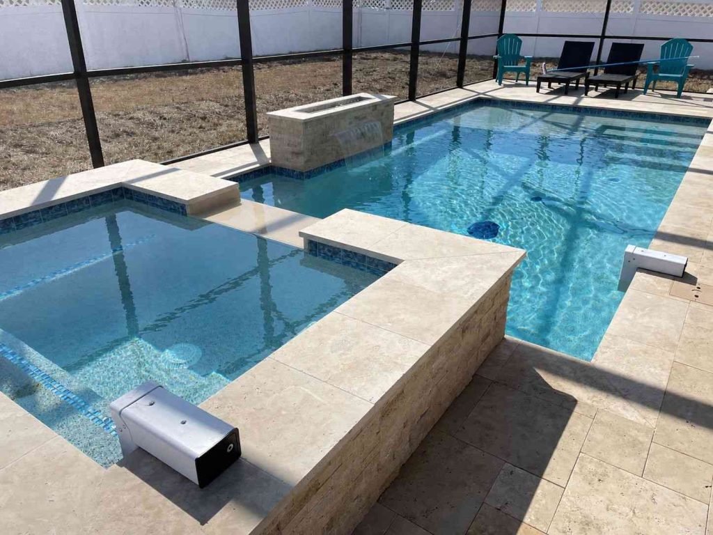 Custom pool with raised spa in Palm Coast's P section